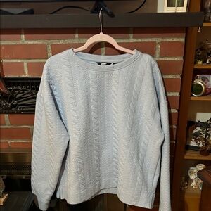Women's Cable Knit cotton powder blue